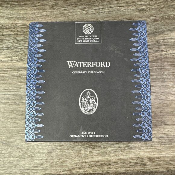 NEW WATERFORD Crystal Nativity Holy Family Christmas Ornament - Picture 3 of 5